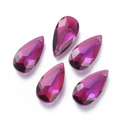 Glass Rhinestone Pendants RGLA-L022-A-502MO-1