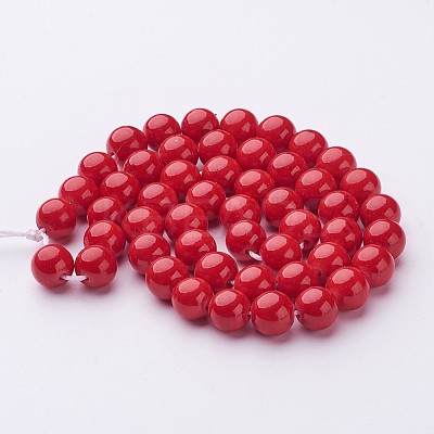 Natural Mashan Jade Round Beads Strands G-D263-8mm-XS31-1