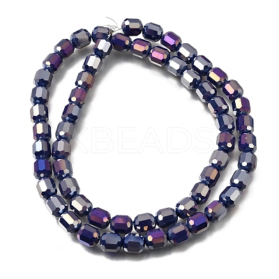 Electroplate Transparent Column Glass Beads Strands EGLA-A043-02-AB07-1