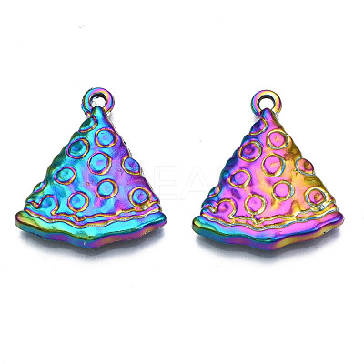 Rack Plating Rainbow Color Alloy Pendants PALLOY-S180-309-1