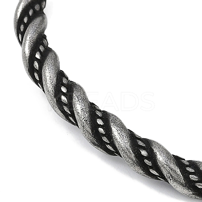 Viking 304 Stainless Steel Twisted Eagle Open Cuff Bangles for Men BJEW-U001-02AS-1