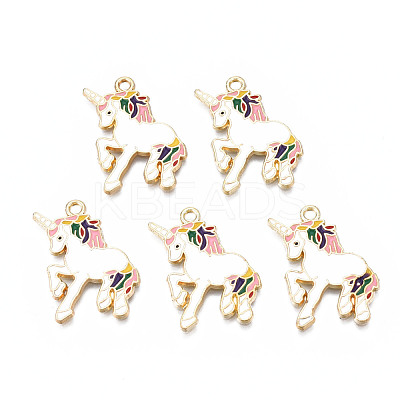 Rack Plating Alloy Enamel Pendants ENAM-T011-166-1