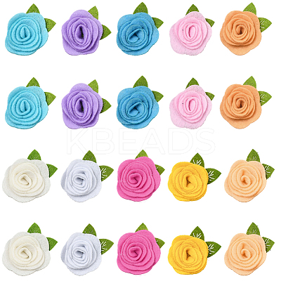 40Pcs 10 Colors Flower Non-Woven Accessories DIY-CY0001-73A-1