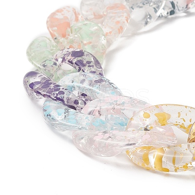 Transparent Acrylic Curban Chain Bag Handles AJEW-BA00102-1