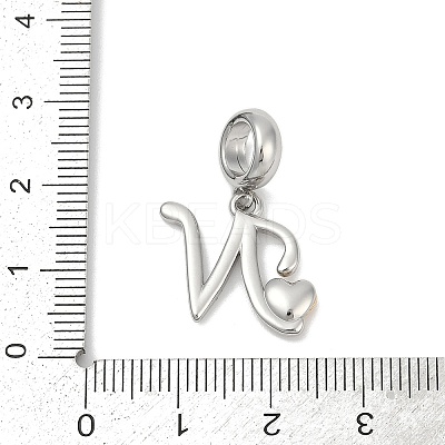 Brass European Dangle Charms KK-Z097-01N-GP-1