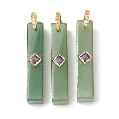 Natural Green Aventurine Pendants GG-CBA51ED-01G-02-1