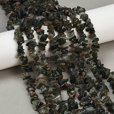 Natural Green Rutilated Quartz Beads Strands G-Q060-C03-1
