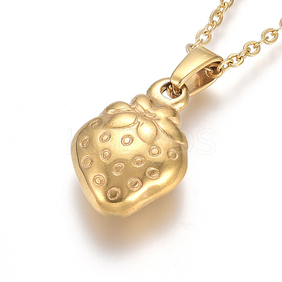 304 Stainless Steel Pendant Necklaces NJEW-F275-31G-1