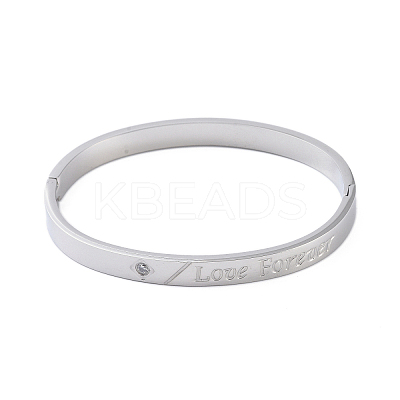 304 Stainless Steel Micro Pave Clear Cubic Zirconia Hinged Bangles BJEW-P317-01P-1