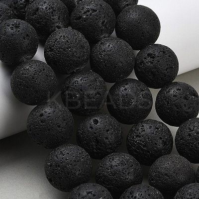 Natural Lava Rock Round Beads Strands G-M169-20mm-03-1