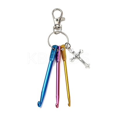 Aluminum Crochet Hooks & Alloy Pendant Decorations KEYC-JKC01417-1