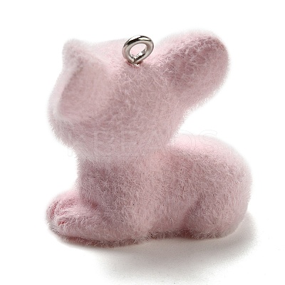 Flocky Resin Pendants LS-RESI-E059-08A-1