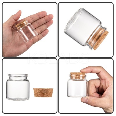 Glass Jar Glass Bottle for Bead Containers X-CON-E008-58x47mm-1