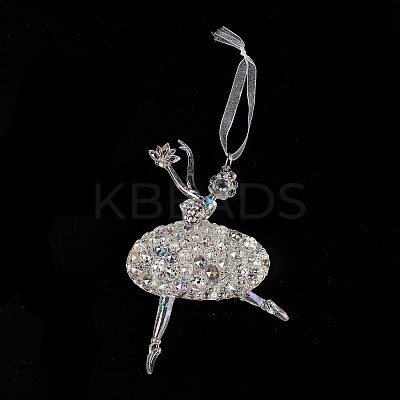 Christmas Transparent Acrylic Ballet Big Pendant Decorations LS-HJEW-F017-04-1