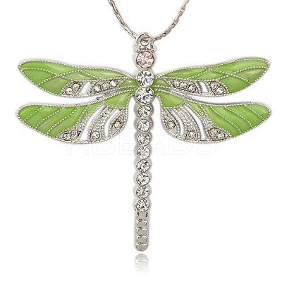 Alloy Enamel Dragonfly Big Pendants LS-ENAM-L034-02P-1