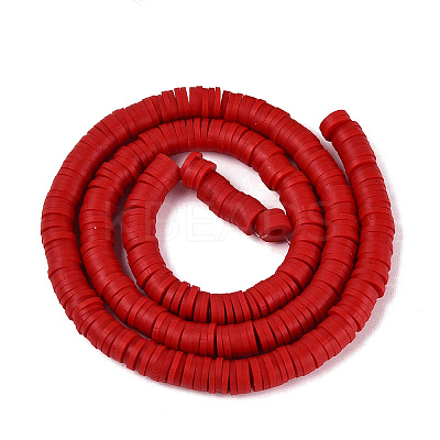 Handmade Polymer Clay Beads Strands CLAY-R089-6mm-036-1