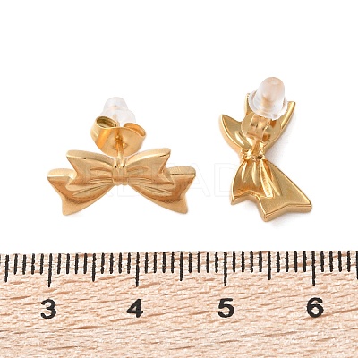 304 Stainless Steel Stud Earrings for Women EJEW-K306-04G-1