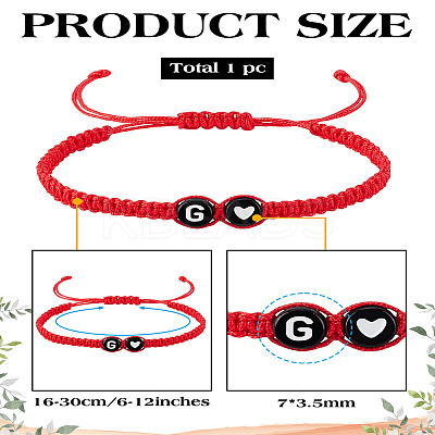 1Pc Adjustable Nylon Cord Braided Bracelets for Women Men BJEW-LP0001-31B-G-1