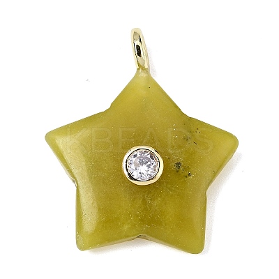 Natural Lemon Jade Pendants X-G-Z157-01G-06-1