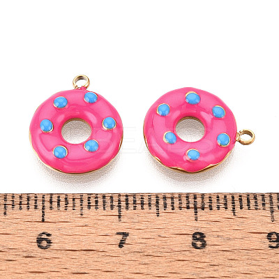 304 Stainless Steel Enamel Pendants STAS-T068-04B-1