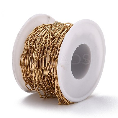 304 Stainless Steel Paperclip Chains CHS-D033-06G-02-1
