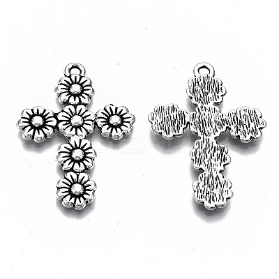 Tibetan Style Alloy Pendants LS-X-TIBEP-N009-015AS-RS-1