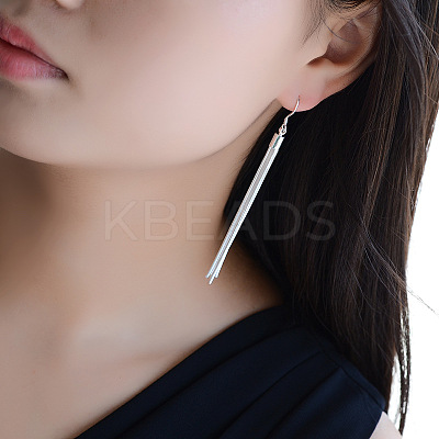 Brass Tassel Dangle Earrings FS-WG3DBF1-01-1