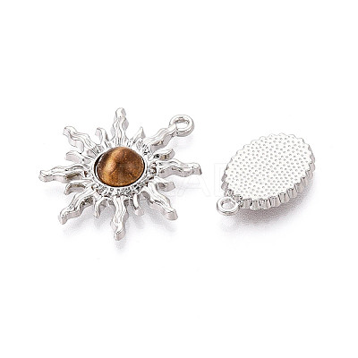 18Pcs 9 Styles Alloy Resin Pendants PALLOY-N185-01P-1