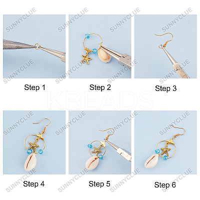 DIY Beach Themed Earring Making Kits DIY-SC0013-78G-1