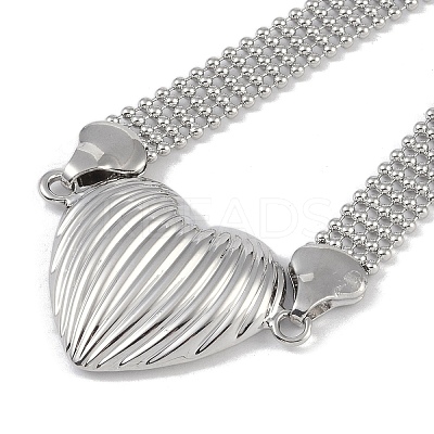 Brass Hollow Ball Chain Bracelets BJEW-H609-02P-1