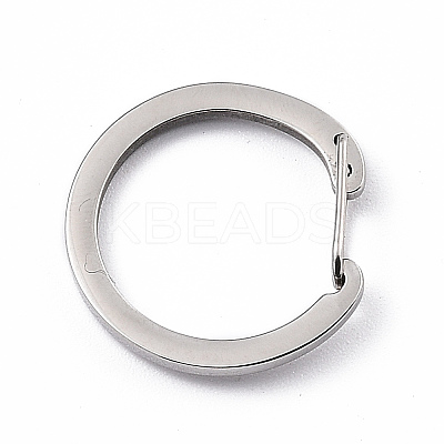 Non-Tarnish 304 Stainless Steel Push Gate Snap Key Clasps LS-STAS-B022-01P-01-1