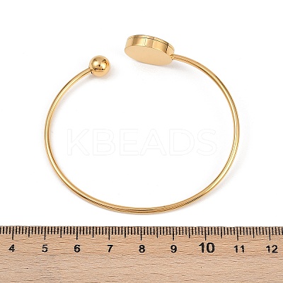 304 Stainless Steel Cuff Bangles for Women BJEW-C111-02G-1