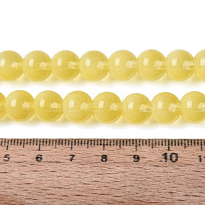 Transparent Glass Imitation Cat Eye Beads Strands GLAA-Q110-01C-17-1