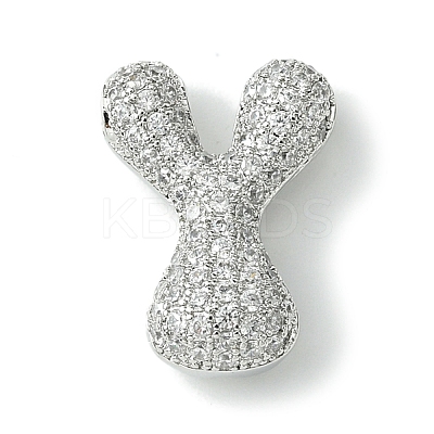 Rack Plating Brass Cubic Zirconia Pendants KK-S378-02P-Y-1