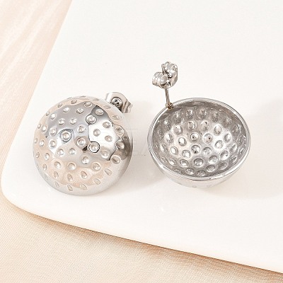 304 Stainless Steel Stud Earrings EJEW-G457-04B-P-1