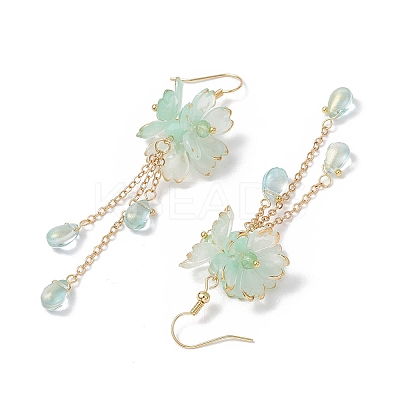 Flower Dangle Earrings EJEW-TA00636-02-1