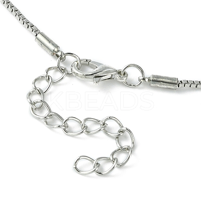 Cubic Zirconia Fairy with Heart Pendant Necklace with Box Chains LS-NJEW-C004-01B-1