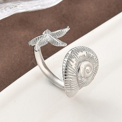304 Stainless Steel Open Cuff Rings for Women RJEW-A079-03B-P-1