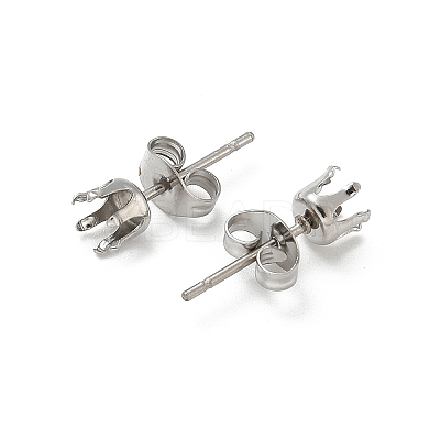 316 Surgical Stainless Steel Stud Earring Findings STAS-Z118-03P-04-1