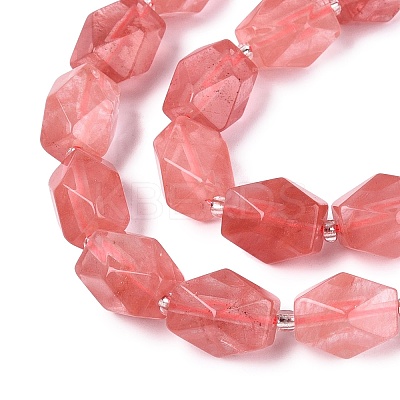 Cherry Quartz Glass Beads Strands G-Q608-11J-1