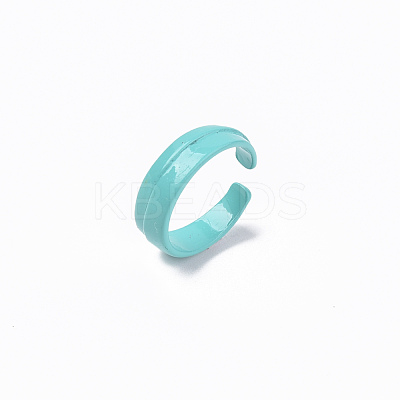 Spray Painted Alloy Cuff Rings RJEW-T011-28B-RS-1