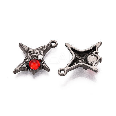 Alloy Rhinestone and Resin Pendants PALLOY-T093-01B-1