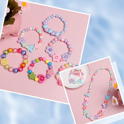 1680Pcs 24 Color Opaque Acrylic Beads Sets MACR-SP0001-50A-1