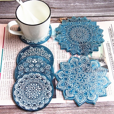 6 Styles Cup Mat Silicone Molds SIMO-PW0002-14-1