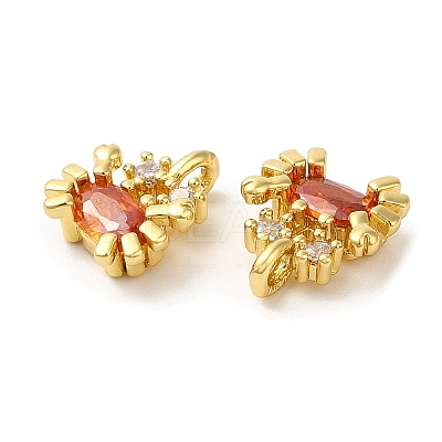 Brass Micro Pave Cubic Zirconia Pendants KK-M246-33G-1