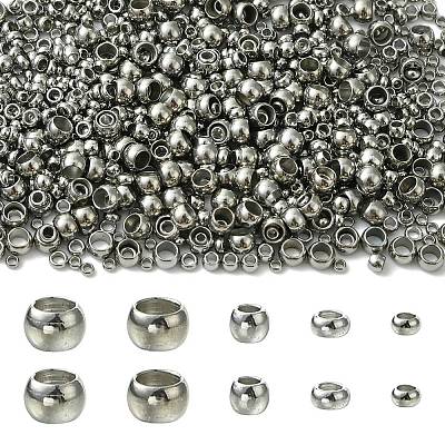 1256Pcs Stainless Steel Crimp Beads STAS-CJ0002-89-1