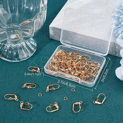 50Pcs Brass Leverback Earring Findings DIY-CN0002-22-1