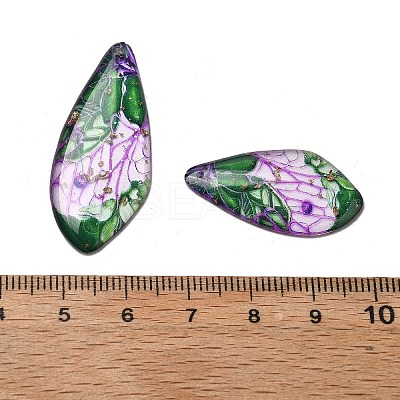 4Pcs Transparent Epoxy Resin Butterfly Wings Pendants RESI-C057-06B-1