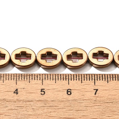 Electroplated Synthetic Non-magnetic Hematite Beads Strands G-L613-Z01-02D-1