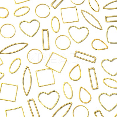 70Pcs 7 Styles Brass Geometric Linking Rings KK-FS0001-99-1